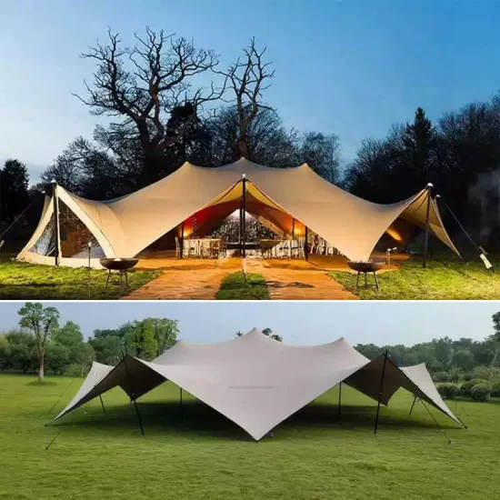 Шатры свадьбы размера шатра простирания события шестиугольника на открытом воздухе роскошного изготовленные на заказ для партии 200 человек